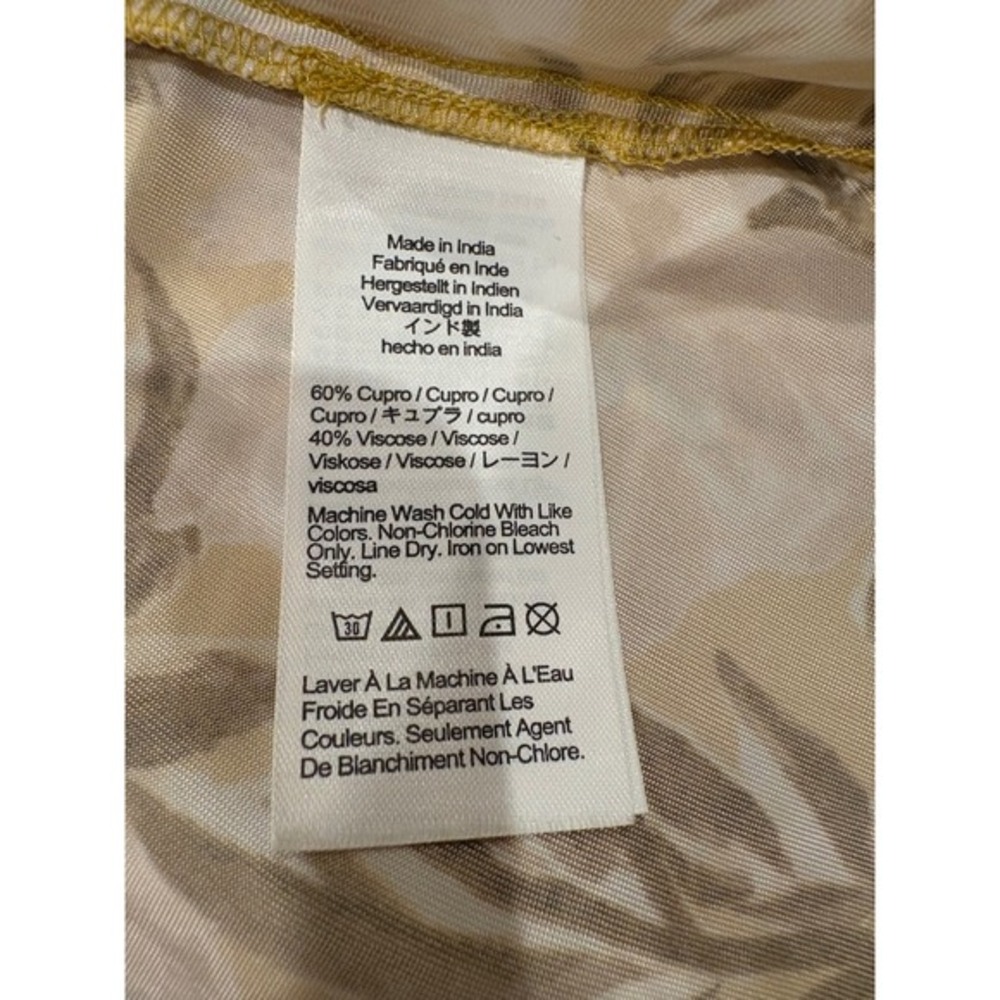New Madewell Women's Floral Ruffle Strap Midi Dress Size 6 Yellow Ivory Print - Picture 8 of 8